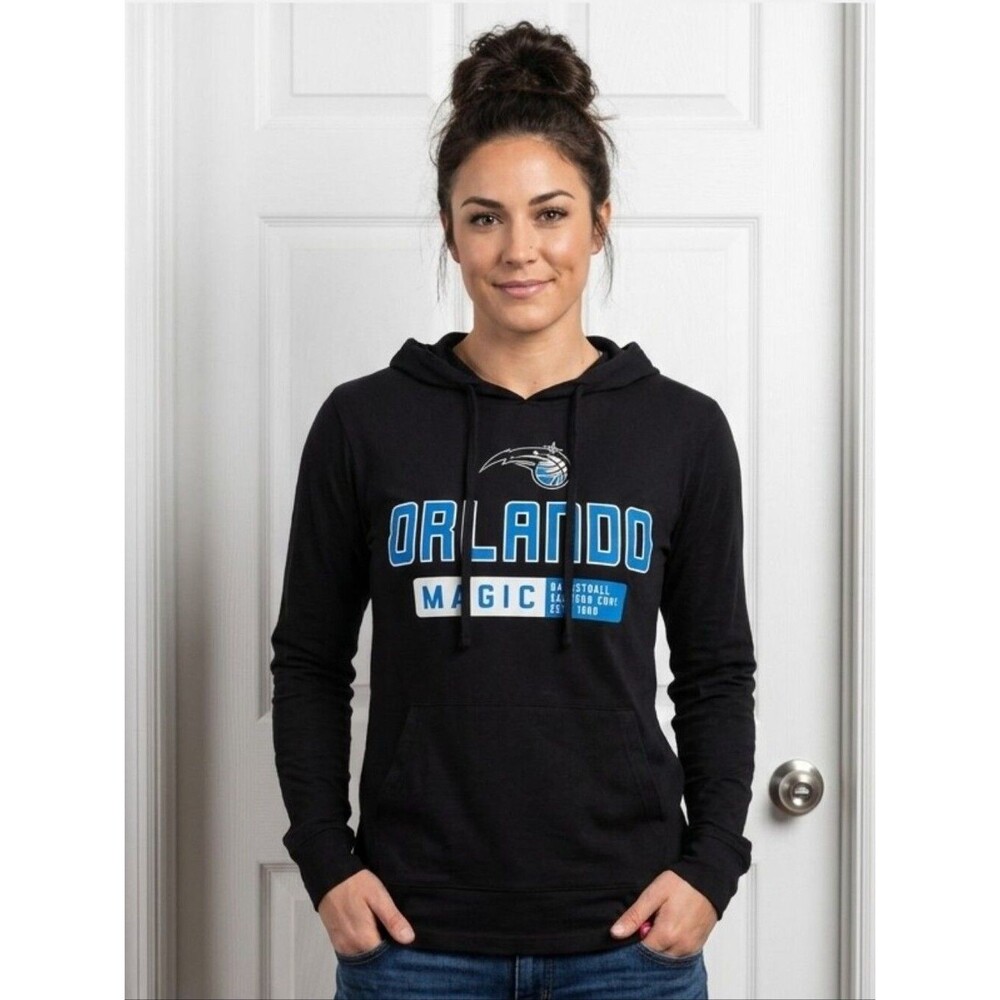 Sportiqe NBA Orlando Magic Hoodie Size XS Women's Black Lightweight